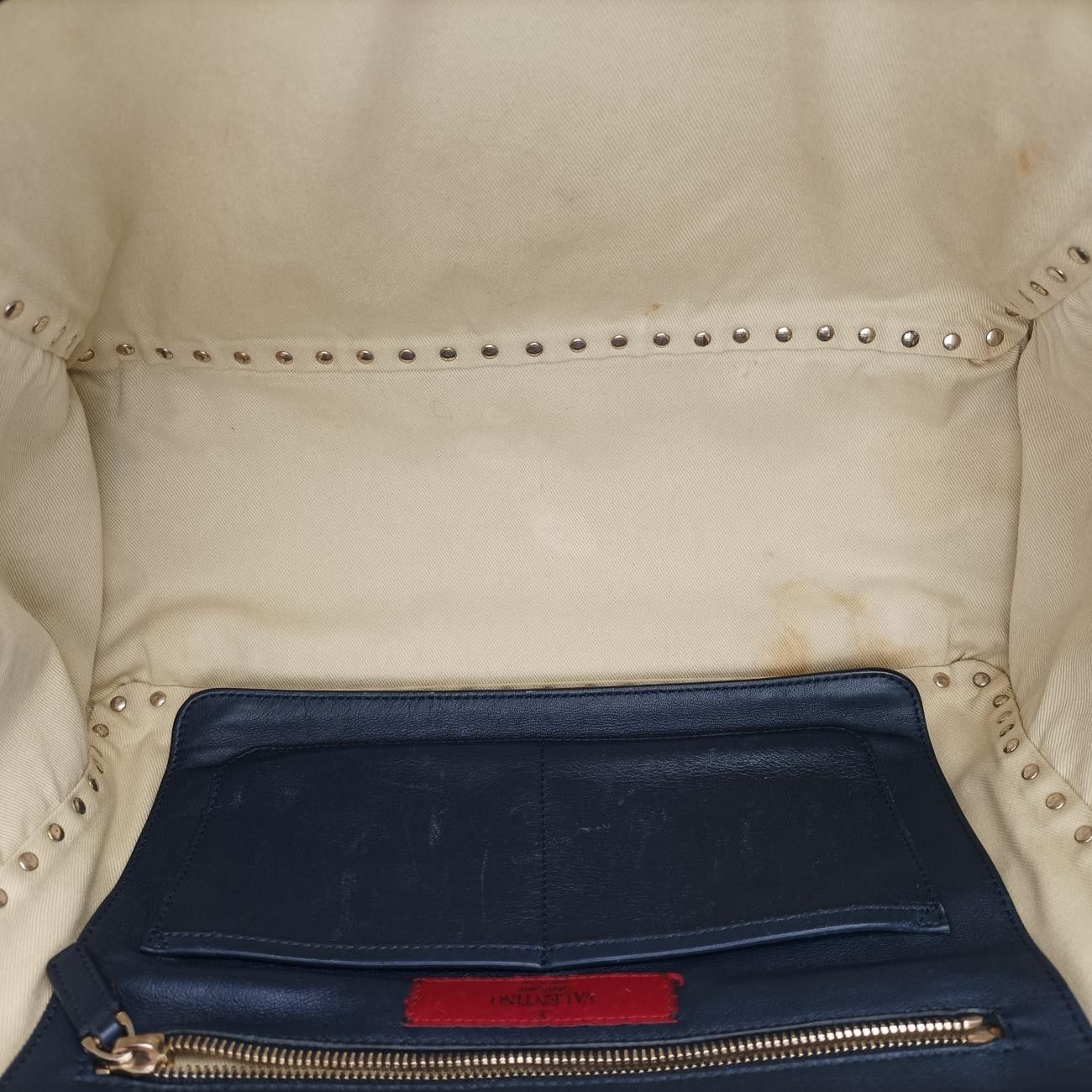 ヴァレンティノValentinoロックスタッズブルーレザー製番不明