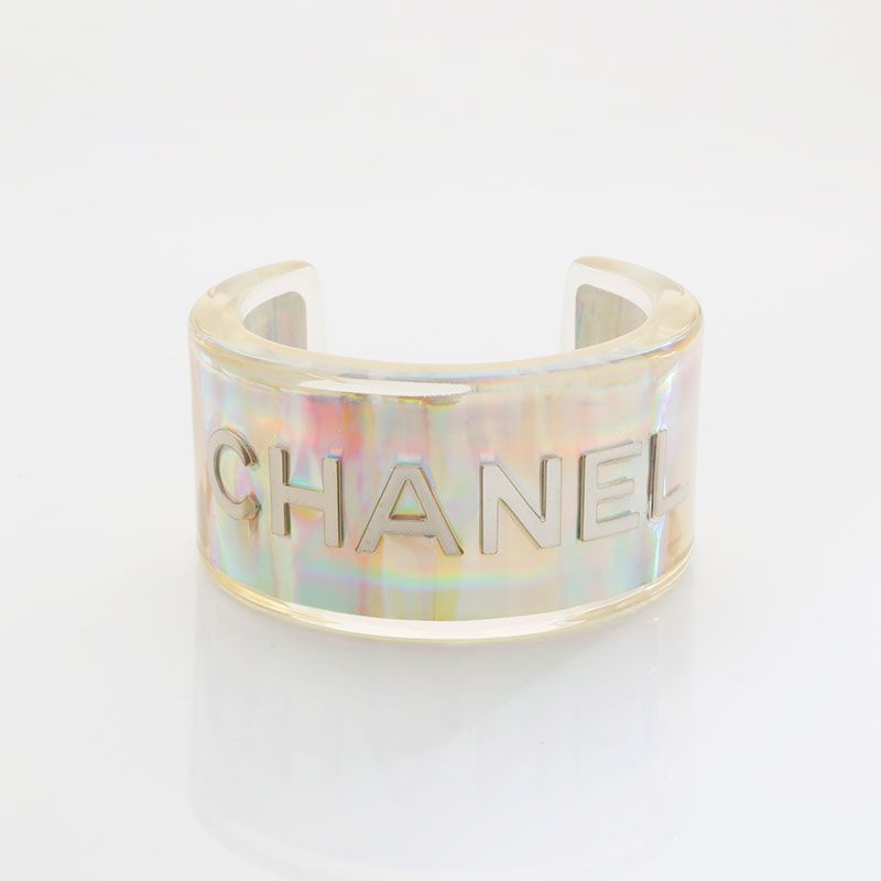 CHANEL シャネル ブレスレット 97P 1997年 バングル ロゴ クリア