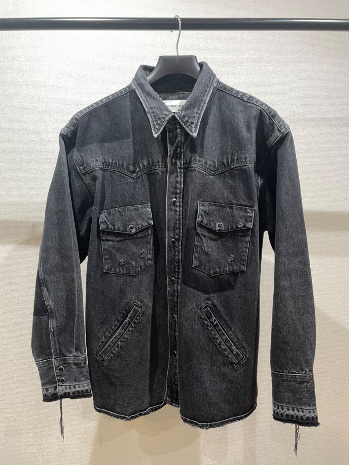 USED】MIYAGIHIDETAKA REMAKE BLACK DENIM SHIRT JACKET ミヤギ