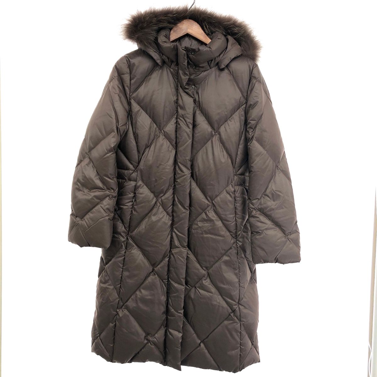 BURBERRY LONDON バーバリーロンドン ダウン コート ファー付 ブラウン