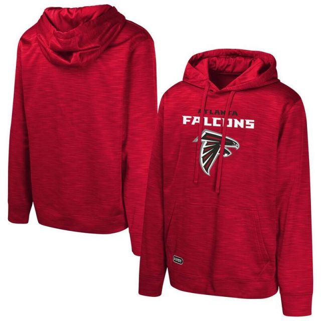 【送料無料】 アウタースタッフ メンズ Tシャツ トップス Men's Red Atlanta Falcons Streak Fleece Pullover Hoodie Fal Red
