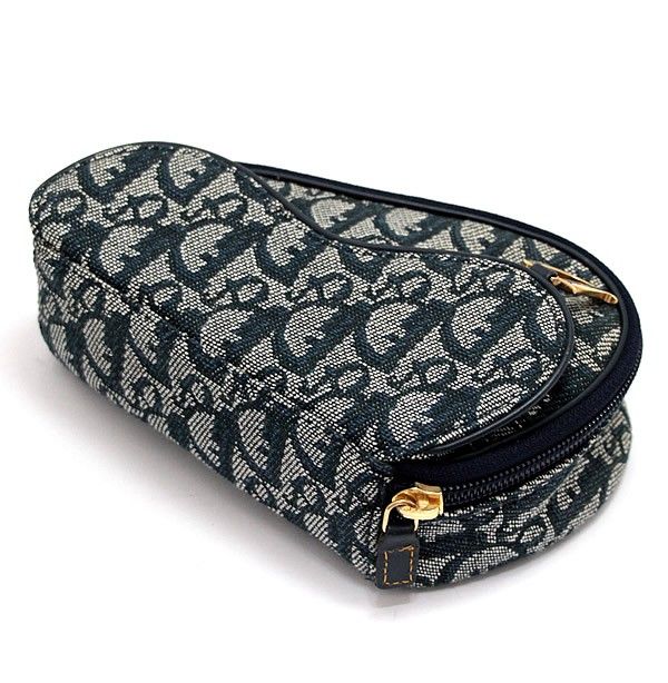 美品 クリスチャンディオール Christian Dior トロッター サドルポーチ