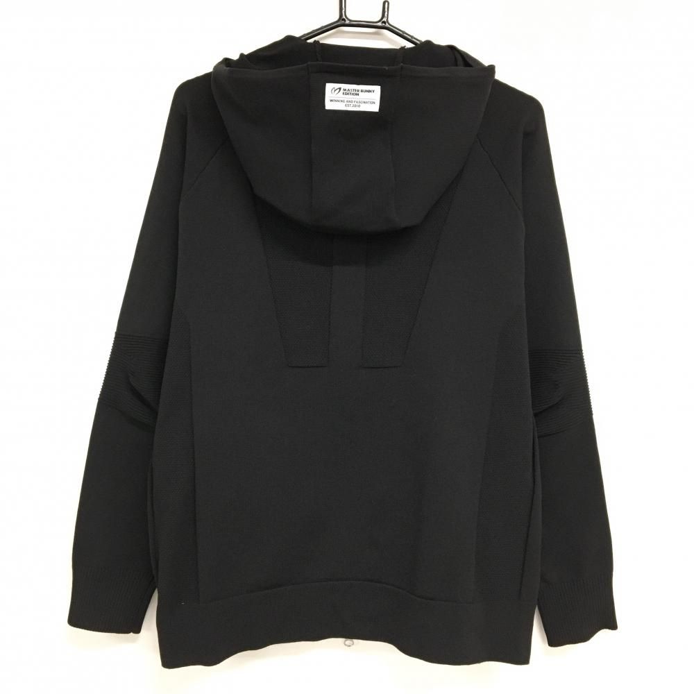 超 マスターバニー ニットジップパーカー 黒 3ポケット ジャケット メンズ 4 M ゴルフウェア MASTER BUNNY EDITION