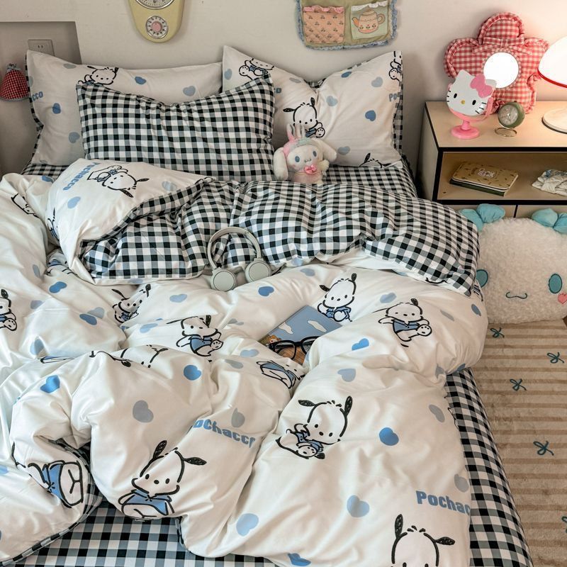 サンリオ ポチャッコ KITTYちゃん シングルサイズ 布団カバー 四点