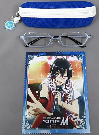 アクセサリー 非金属 レンズ度無し 伊瀬谷四季モデル ブルーシルバー コラボレーション眼鏡 アイドルマスター SideM