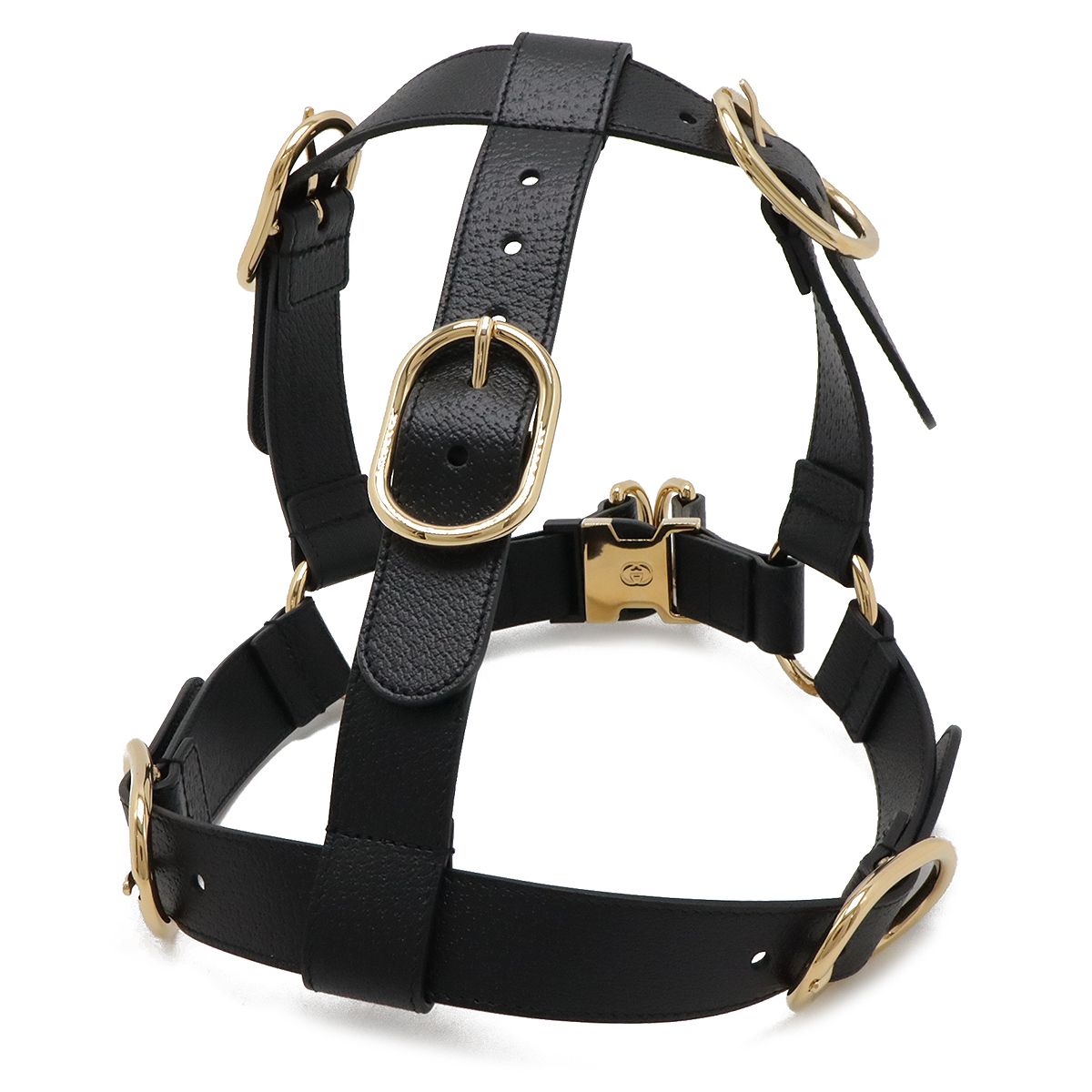 新品 GUCCI グッチ スモール ペット ハーネス 6ドッグ 犬 GUCCI グッチ ペット 犬 ハーネス 胴輪 レザー ブラック 黒