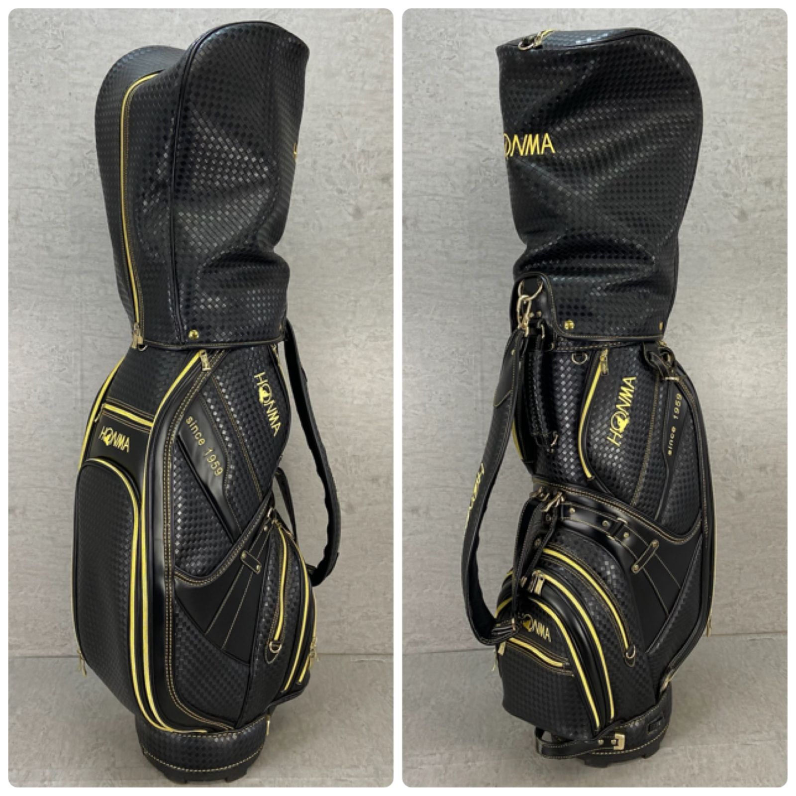 ホンマ　ゴルフ　キャディバッグ　カート式　約9.5型　4.9㎏　PUレザー HONMA ホンマ ゴルフ キャディバッグ カート式 約9.5型 約24