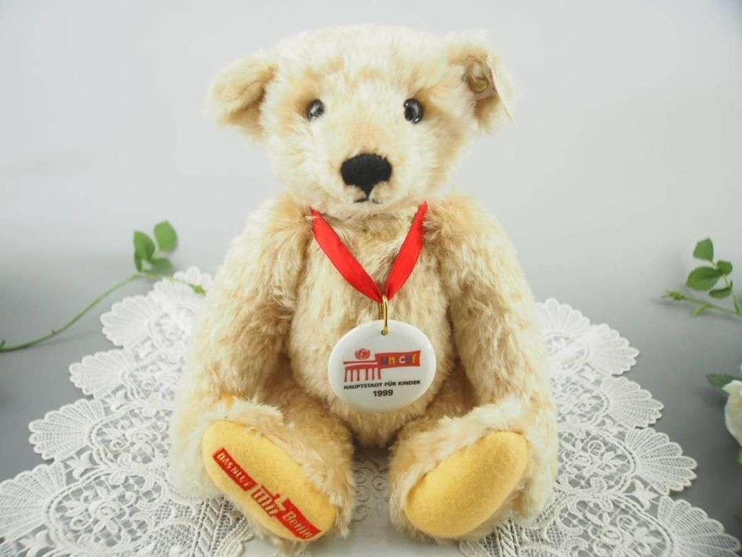 送料無料 シュタイフ 1999年ドイツ ベルリン ユニセフベア All ID ビンテージ Steiff|STEIFF