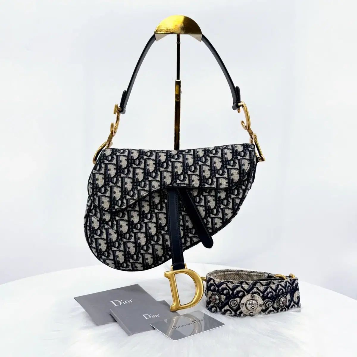 【ヴィンテージ】Rank:A☆Dior Oblique ミディアム サドルバック 100 % 正規品 Dior(ディオール) オブリーク サドルバッグ