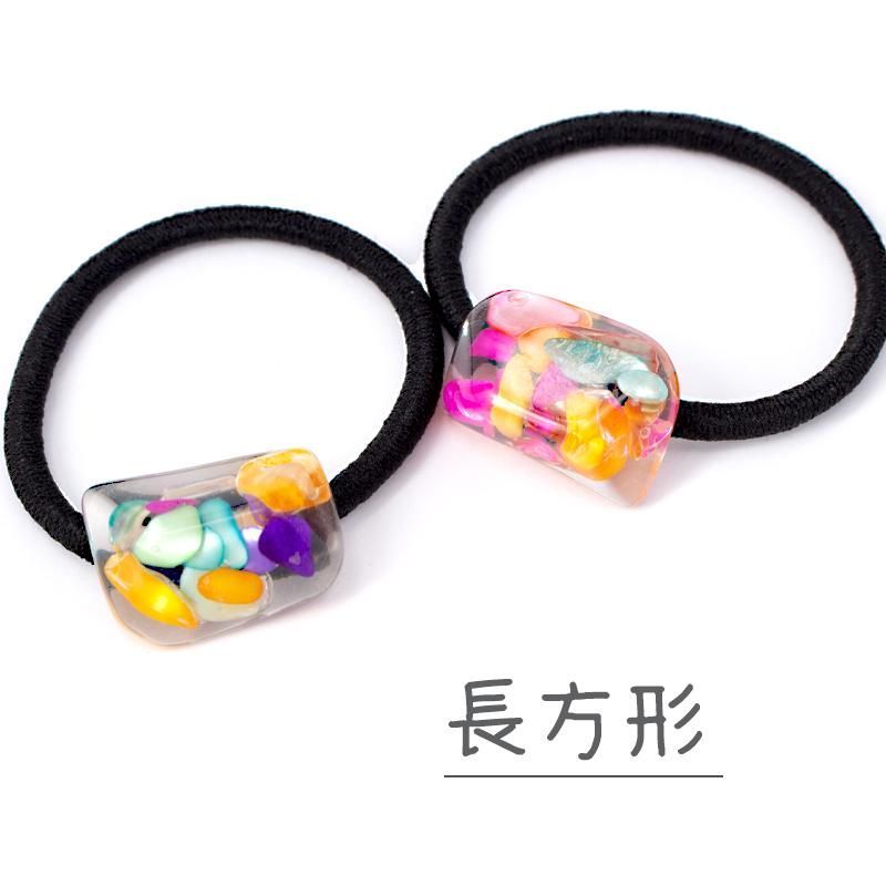 ヘアゴム レジン さざれ石 2個セット 夏 サマー おしゃれ 可愛い 子供