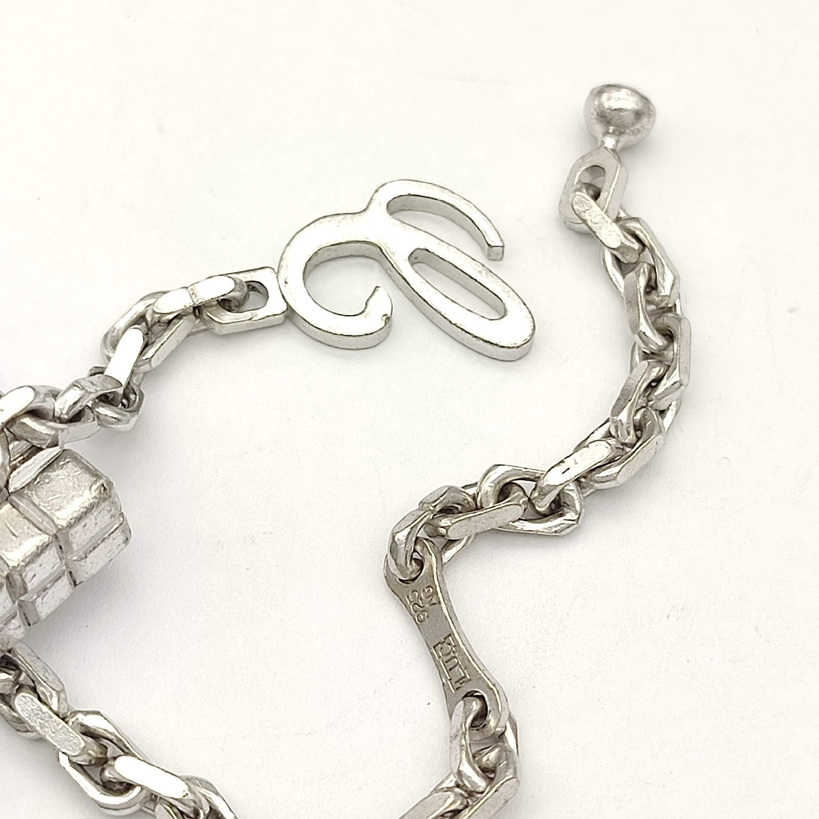 【美品】Chopard チャーム キーホルダートップのみ 925 スクエア 美品】Chopard ショパール スクエアチャームネックレス