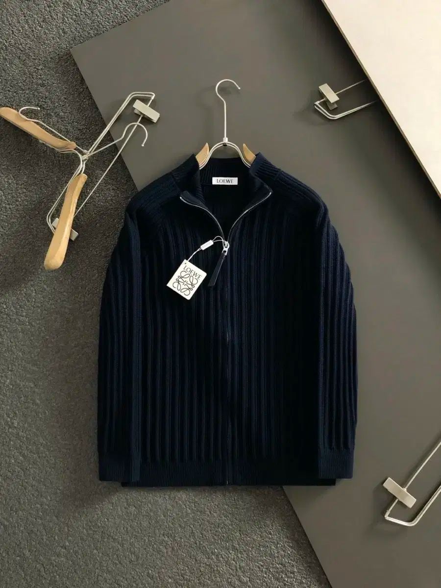 LOEWE ロエベ 柄物 ニット S グレー×ホワイト セーター メンズ loewe