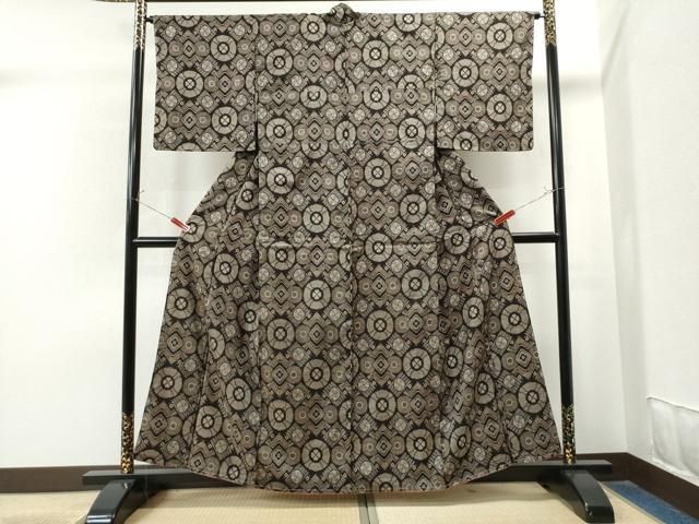 平和屋着物○本場大島紬 龍郷絣 正絹 逸品 未使用 CAAS7255yc