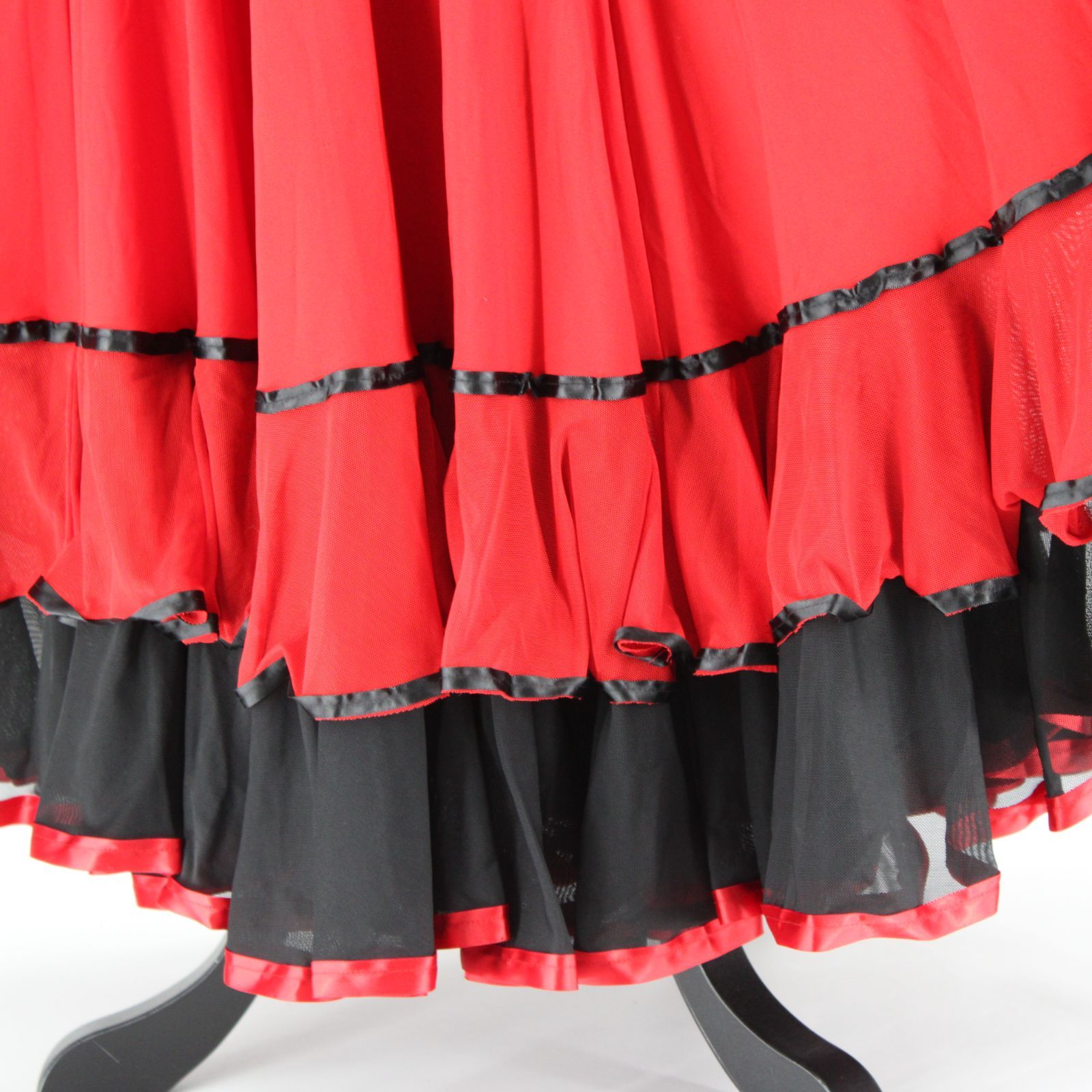 美品 社交ダンス衣装】上下セット トップス スカート A vivare L