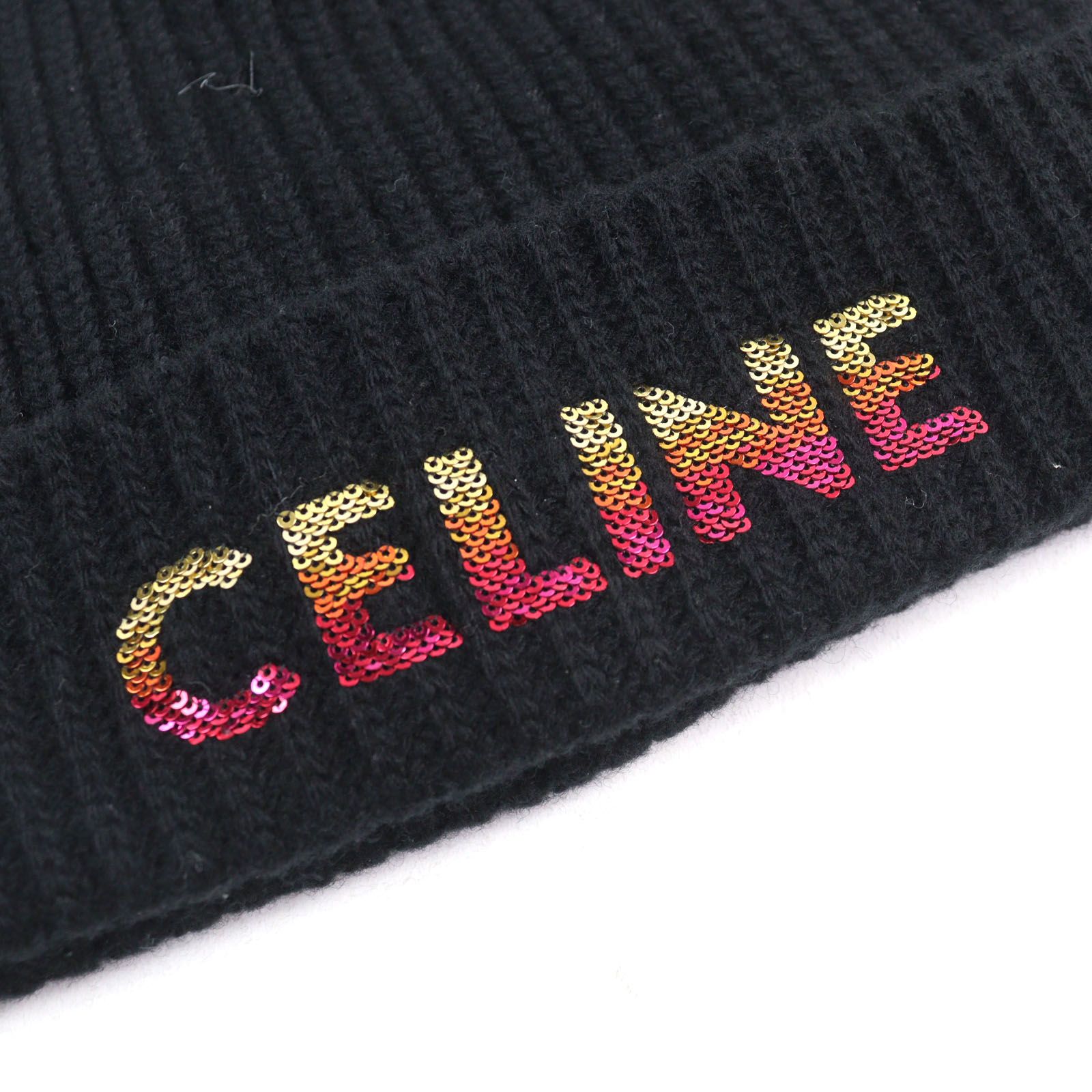 未使用品○CELINE セリーヌ 2A07Z666Q Embroidered Beanie