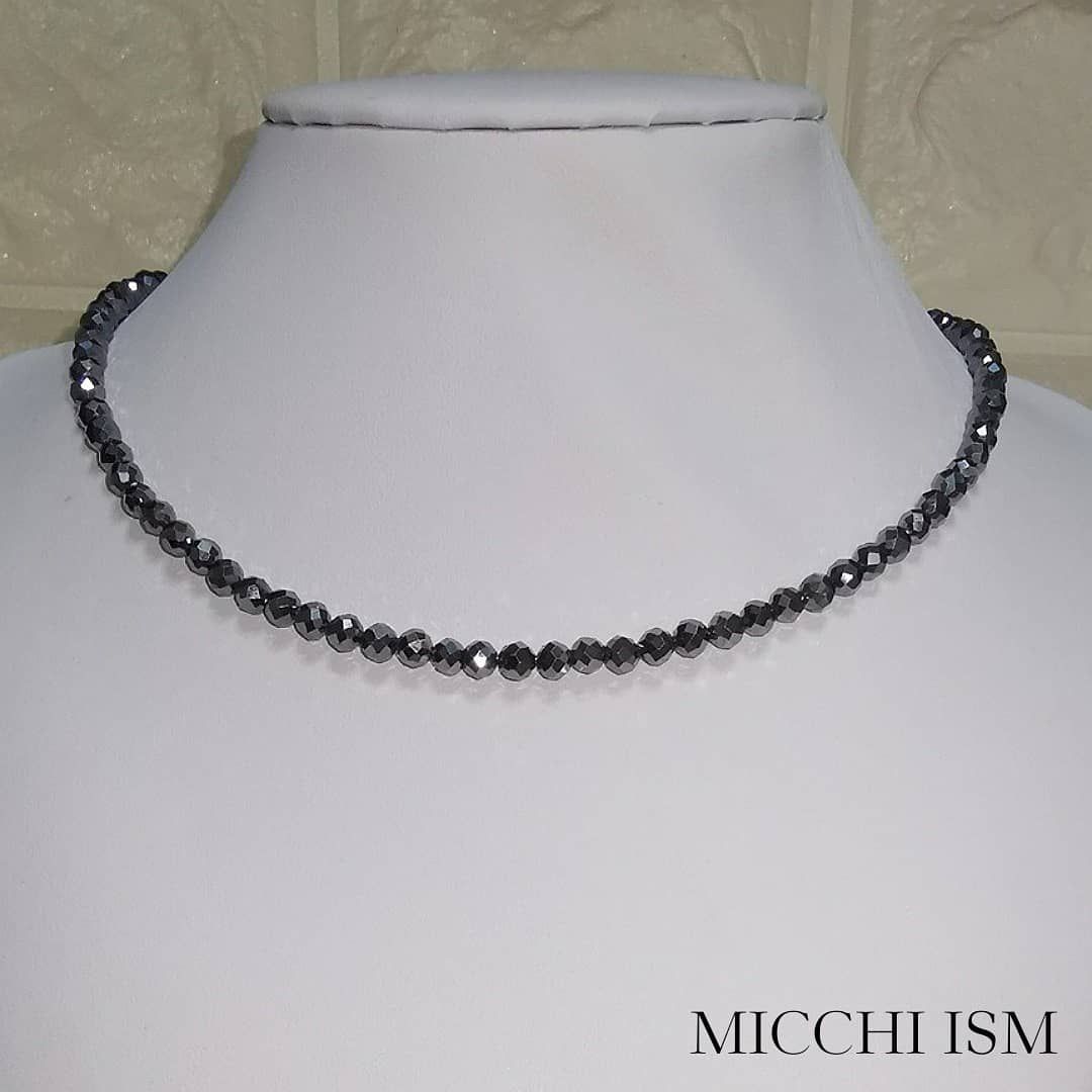 高級テラヘルツ鉱石ネックレス アクセサリー シンプル セレブ
