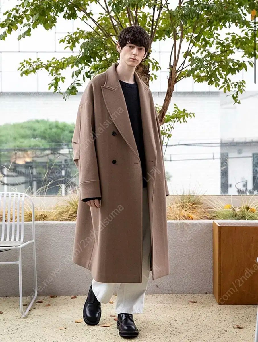 An ode begin Ver. 202 ピークド ラペル ダブルコート ベージュ 2サイズ