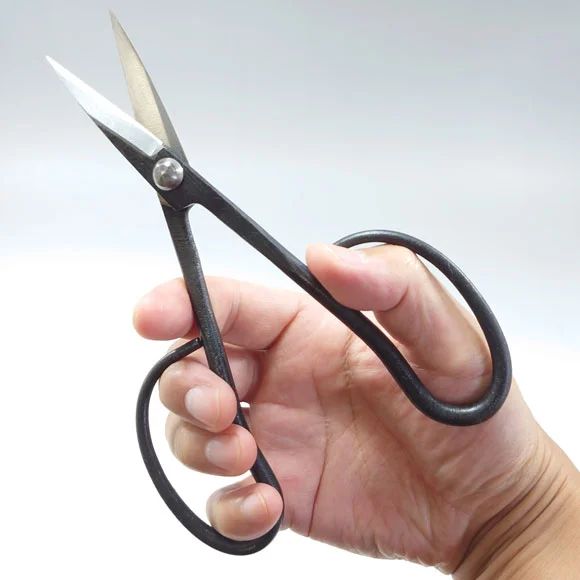 盆栽道具 青紙 手打ち鋏 全長180mm No.35G 植木 庭木 兼進作