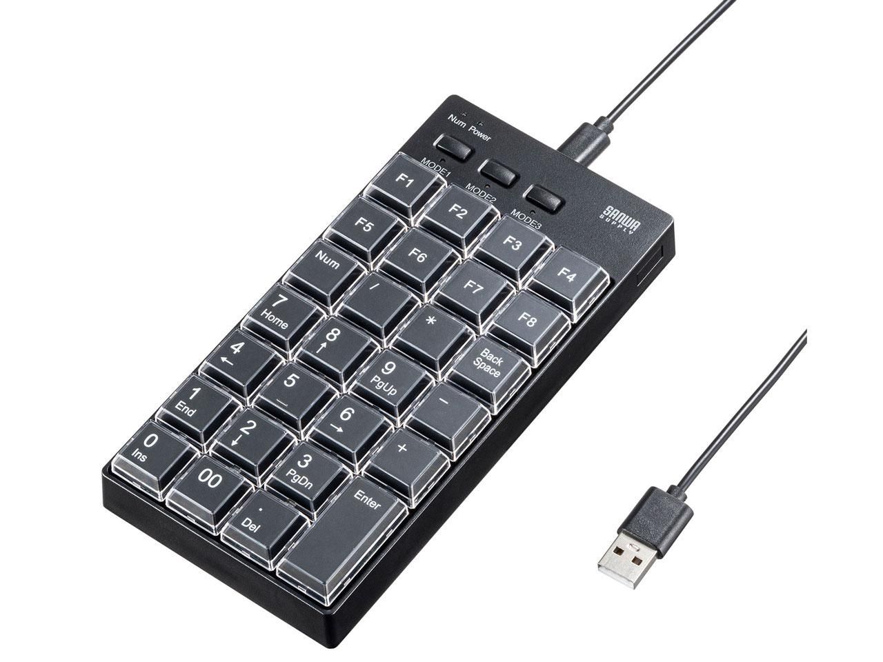 【新品・2営業日で発送】SANWASUPPLY サンワサプライ プログラマブルテンキー(有線モデル)(NT-26UBK)