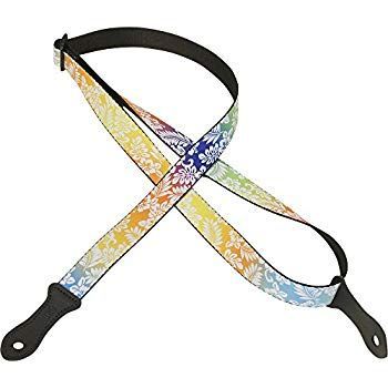 ･ LEVY S ウクレレストラップ レインボー ハイビスカス MP23UKE-005 カナダ産|エンドピンタイプ qdkdu57