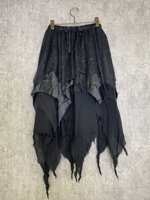 H. NAOTO BLOOD ｴｲﾁﾅｵﾄﾌﾞﾗｯﾄﾞ ｽｶｰﾄ ﾚｰｽ ｶﾞｰｾﾞ ｻﾃﾝ ﾛﾝｸﾞ 変形 ｺﾞｽﾛﾘ ﾛﾘｰﾀ ｺﾞｼｯｸ ﾛﾘｨﾀ ﾊﾟﾝｸ ﾌﾞﾗｯｸ ｻｲｽﾞ表記なし 33885650
