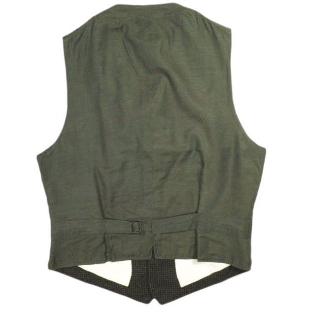 RRL ダブルアールエル イタリア製 WOOL PLAID GILET ショール ウールチェックベスト 782563507002 36 S Brown ジレ Double RL MADE IN ITALY トップス g23821