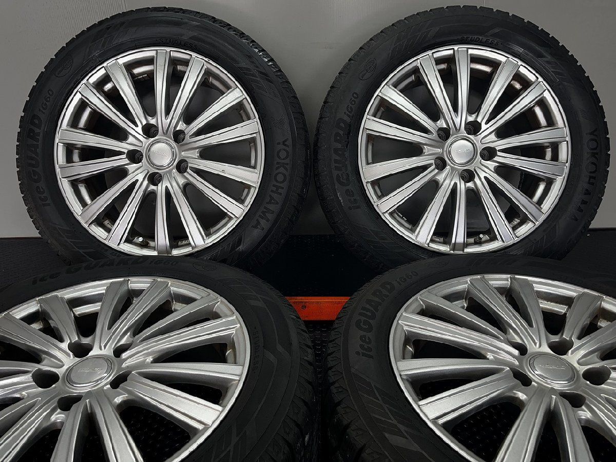 YOKOHAMA ice GUARD iG60 215 55R17 スタッドレス Weds VELVA TESALIA 17インチ 7J5HPCD114.3 40 21年製 クラウン等 STA012