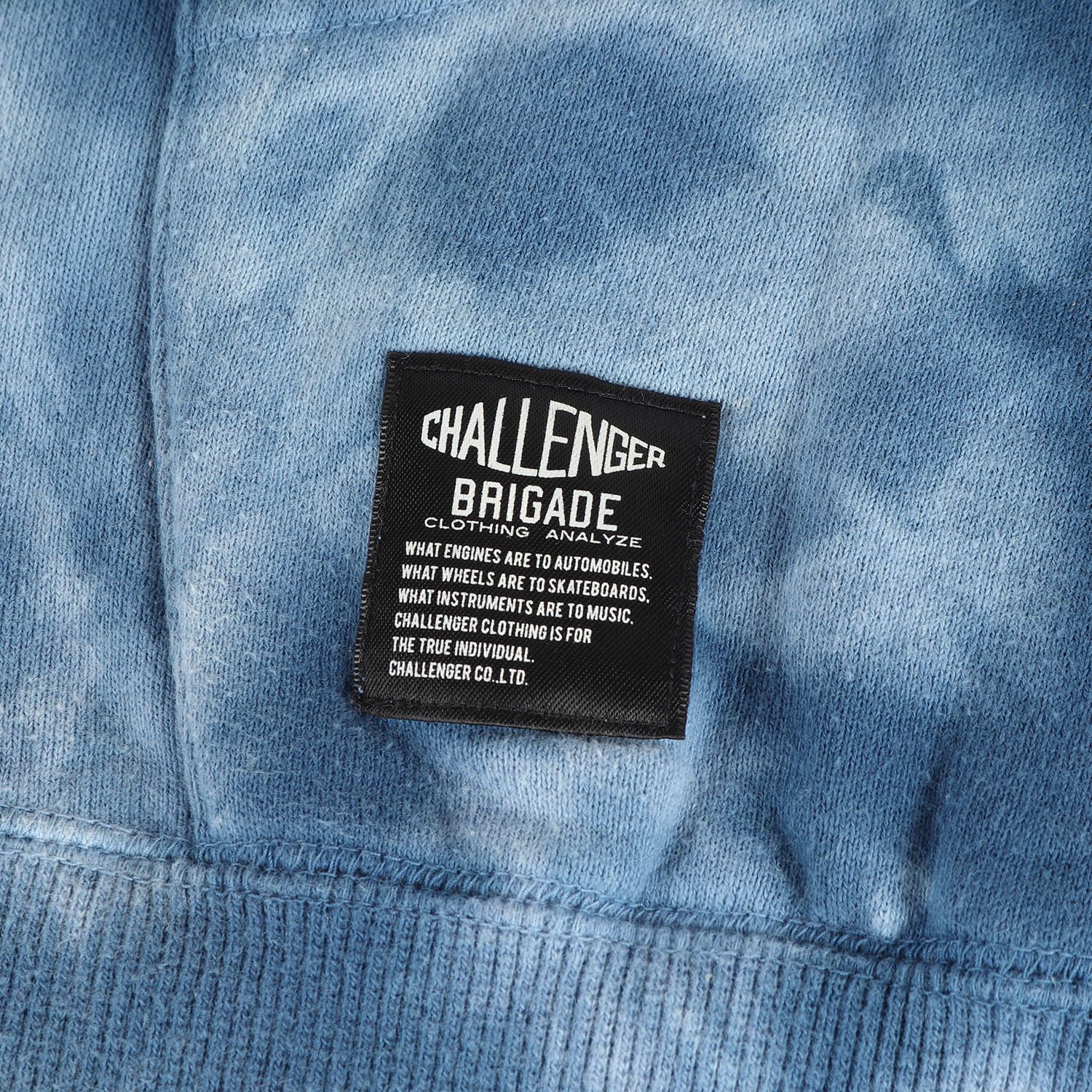 CHALLENGER チャレンジャー パーカー サイズ:M タイダイ染め ジップ スウェット パーカー TIE-DYE ZIP HOODIE ブルー トップス フーディー スウェットシャツ【メンズ】【美品】