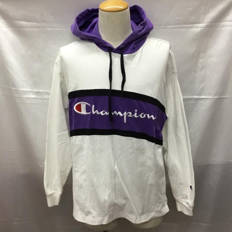 Champion チャンピオン パーカー 長袖 c8-n415 パーカー 長袖カットソー プリントTシャツ