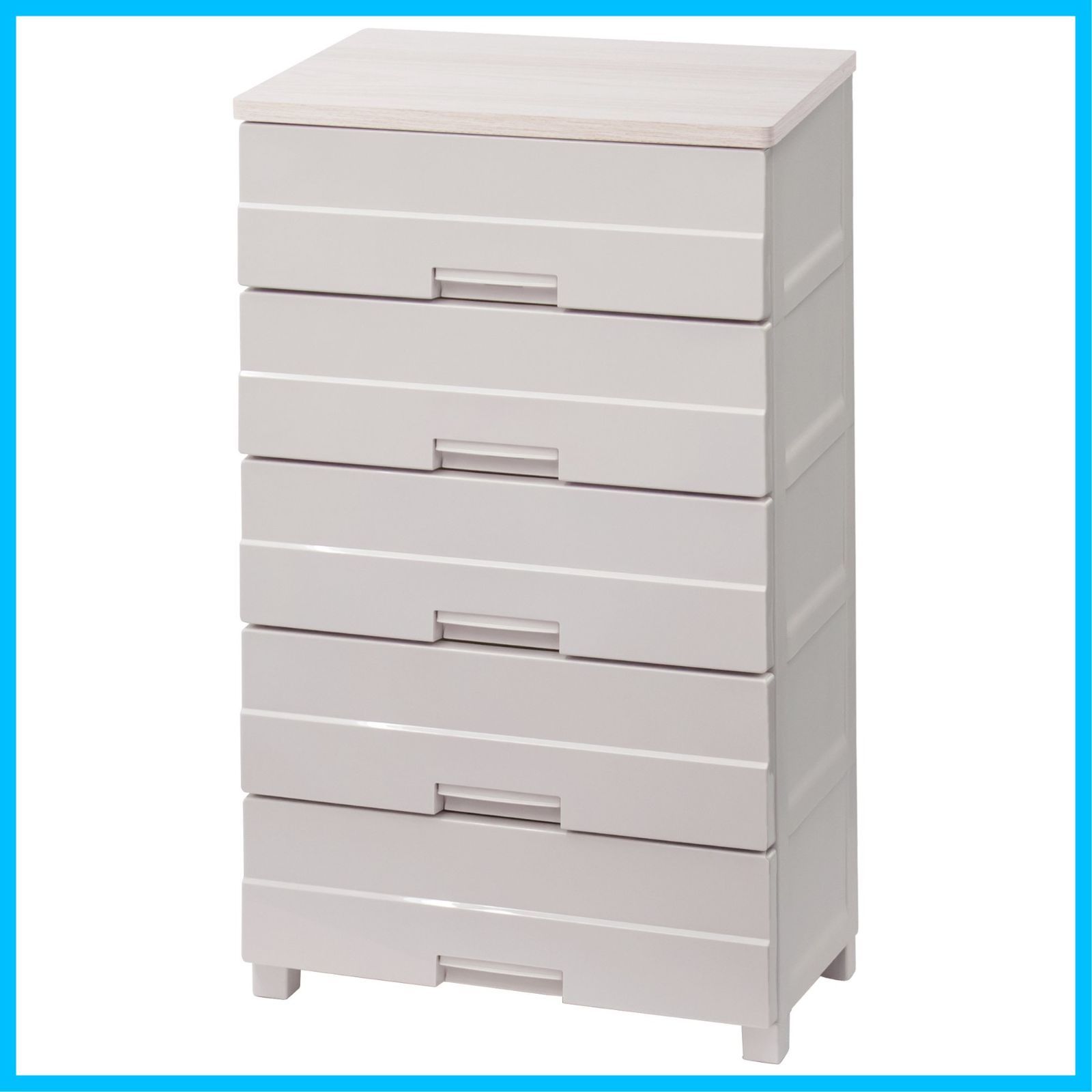 サイズ カプチーノ 色 組立不要 プラスチック 衣装ケース FE6505 収納ケース タンス インテリアに合うリビングチェスト 木製天板 脚付き スムーズな引出し 引出しロック付きで抜け落ちを防ぐ 幅65×奥行41×高さ105cm 特許取得済