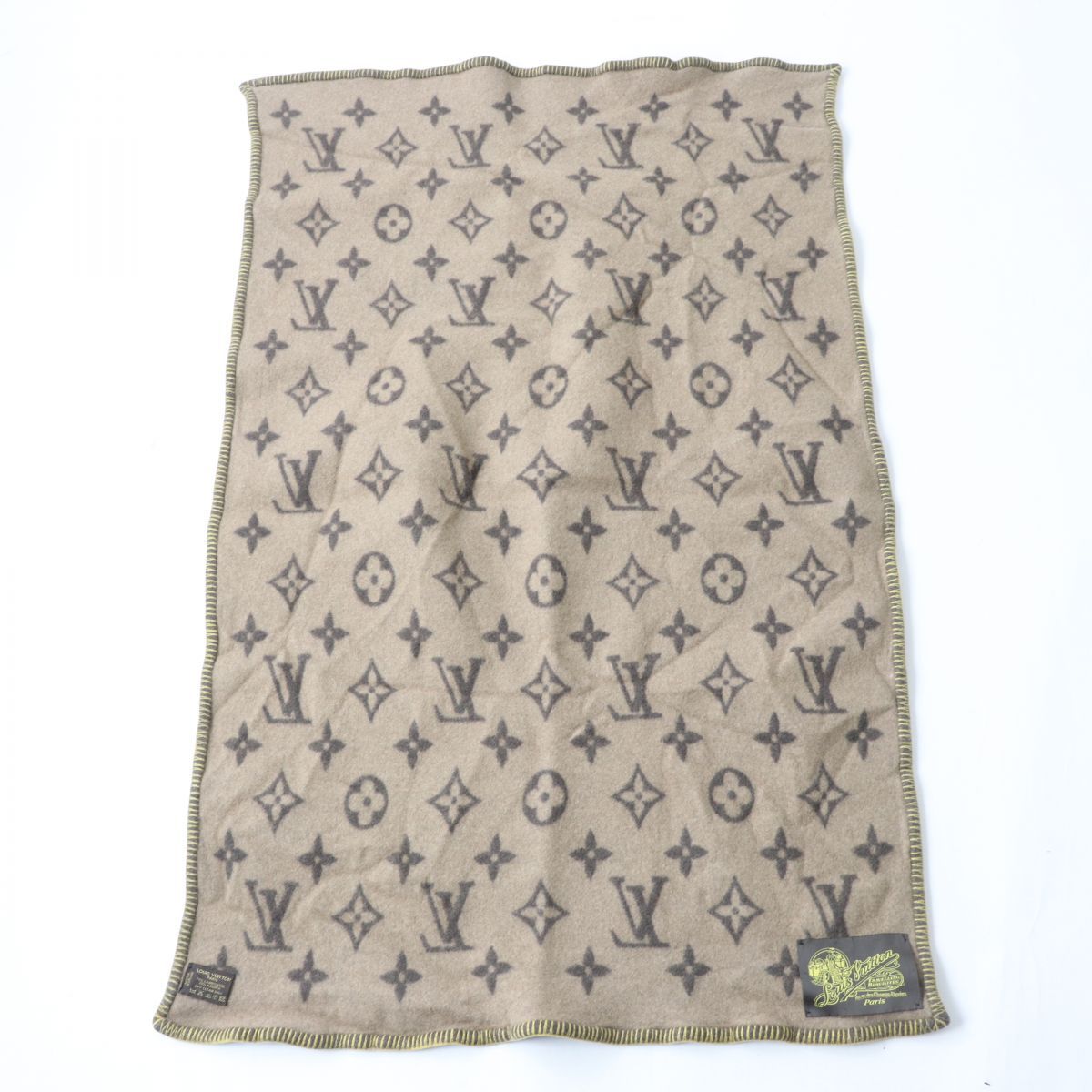 【U】LOUIS VUITTON ウールアンゴラモノグラム大判ブランケット LOUIS VUITTON ウールアンゴラモノグラム大判ブランケット