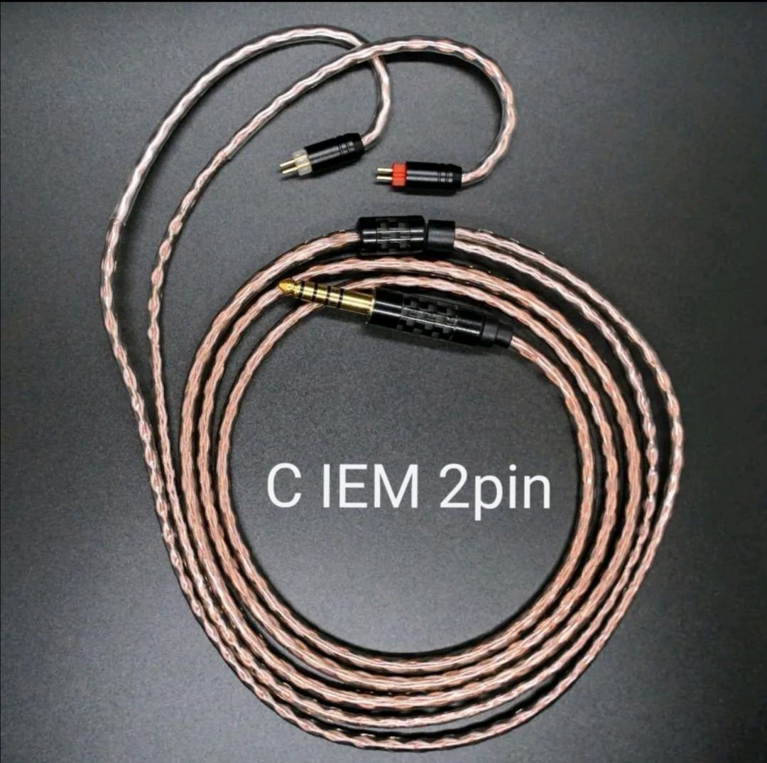 DIYキンバーケーブル最高スペックリケーブル C IEM 2pin/4.4mm - メルカリ