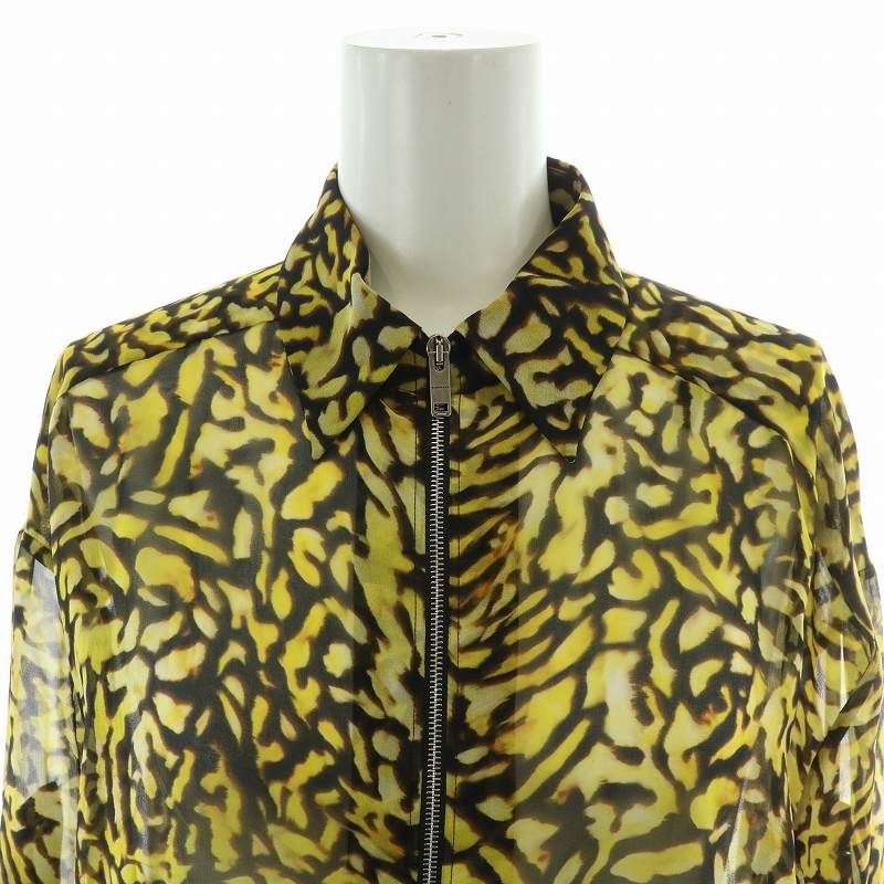 ジバンシィ GIVENCHY ジップアップ シャツ ブラウス 長袖 シアー