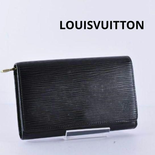 LOUIS VUITTON トレゾール エピ ブラック コンパクト 財布