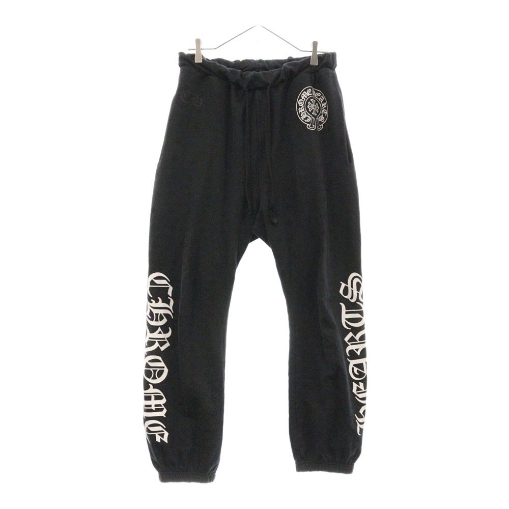 CHROME HEARTS クロムハーツ CHプラスプリントスウェットパンツ 総柄 ロゴプリント ホースシュー ブラック