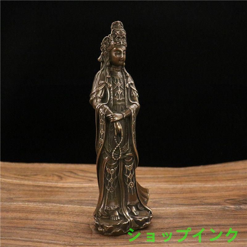 観音菩薩 仏像 銅製 工芸品 美術品 置物 観音菩薩 仏像 銅製 工芸品 美術品 置物 - メルカリ