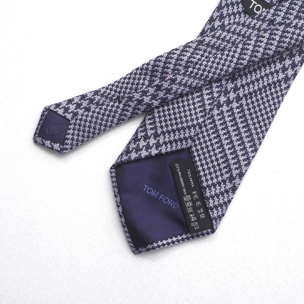 □美品□TOM FORD トムフォード ネクタイ グレンチェック ラメ