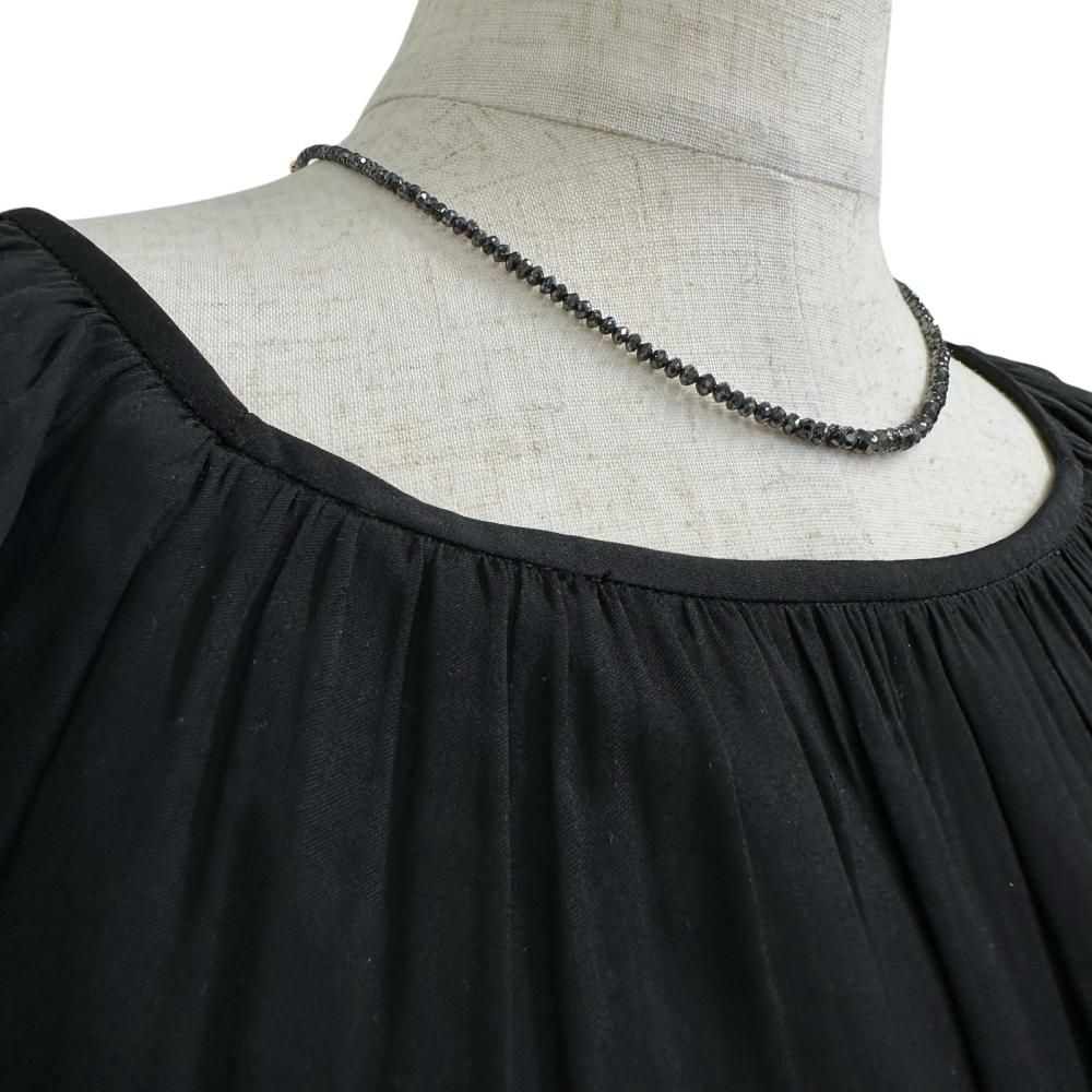 ブラックダイヤモンド 30.0ct ネックレス K18ゴールド 18金 8.0g