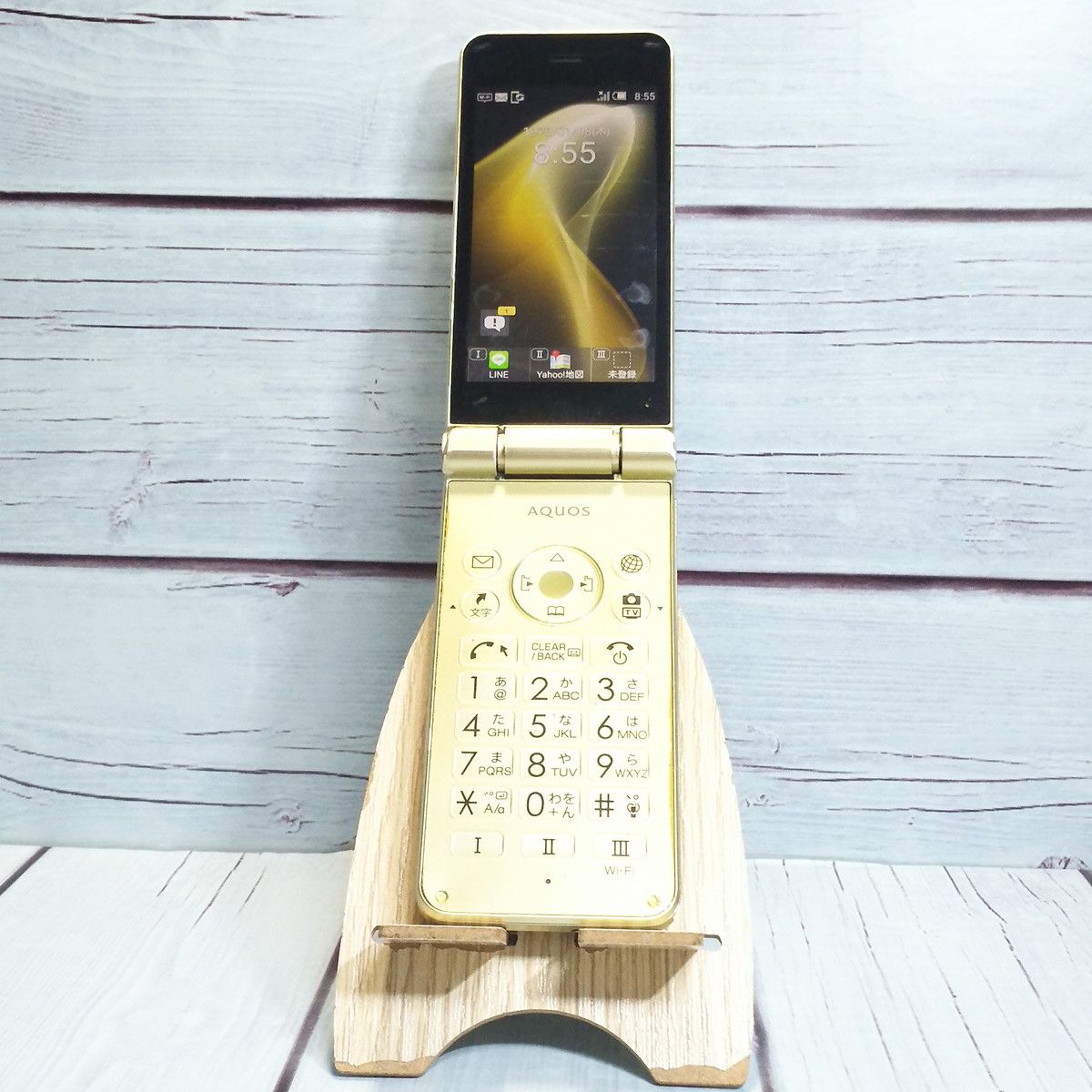 【送料無料】SoftBank AQUOS ケータイ2 601SH ゴールド 本体 白ロム [訳あり] SIMロック解除済み SIMフリー 215880