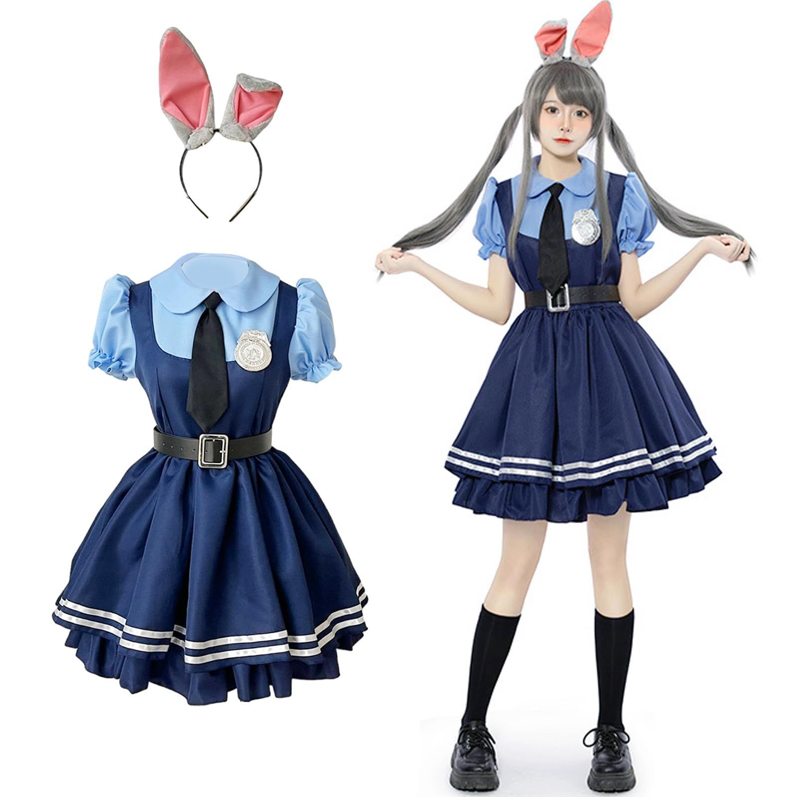 ズートピア　ジュディ　コスプレ衣装一式 人気商品】ハロウィン ジュディ・ホップス Judy Hopps 警察服