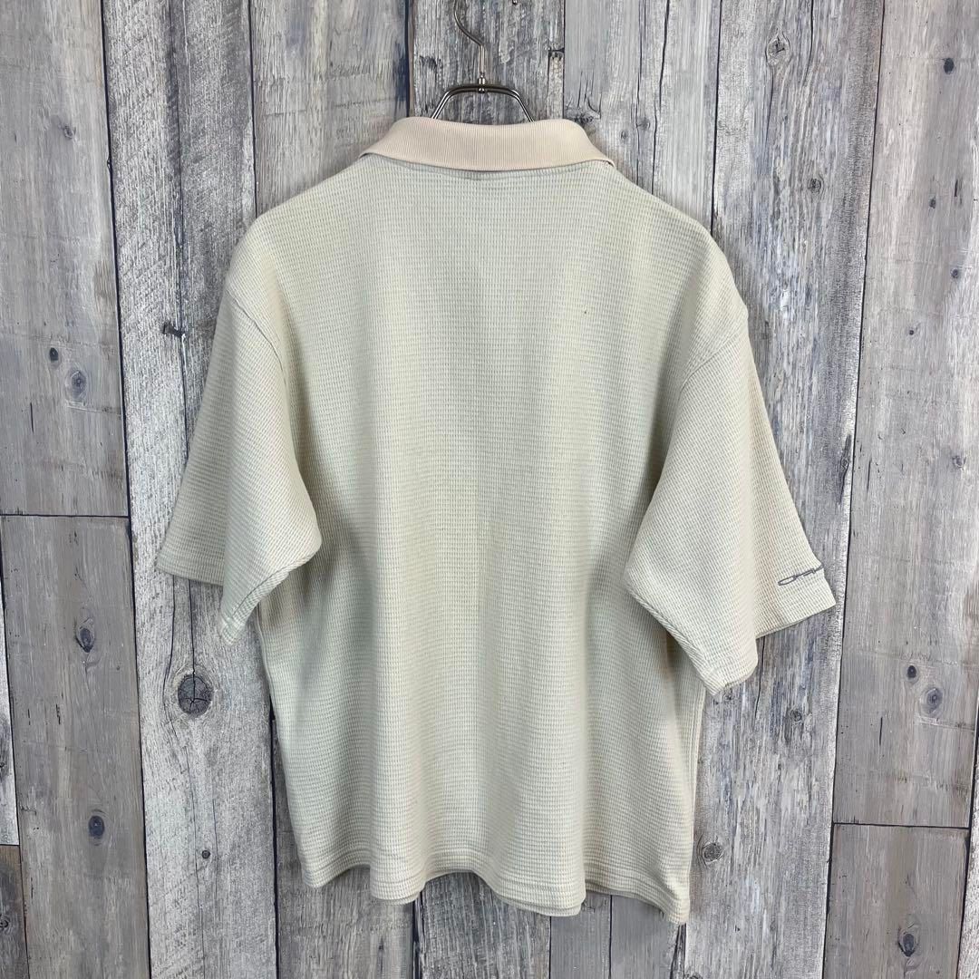 OLD OAKLEY 90s オークリー センターロゴ 刺繍 半袖 ポロシャツ