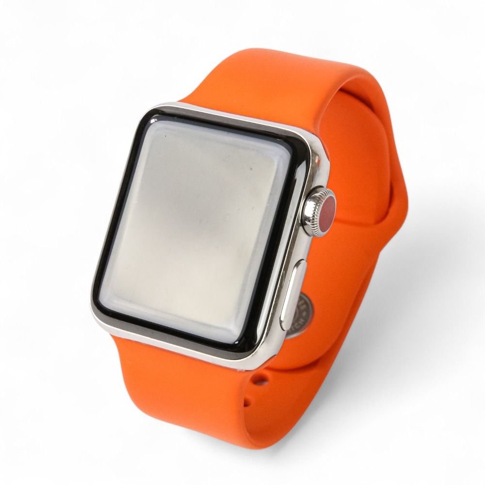 HERMES エルメス アップルウォッチ Series3 38mm ステンレススチールケース GPS LTE WR-50M A1889 オレンジ レディース 古着