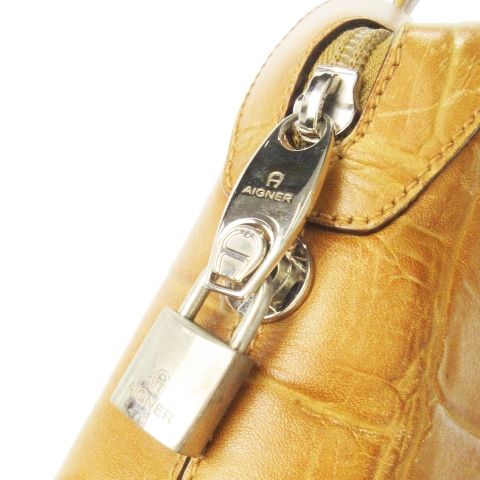 AIGNER アイグナー　ボストン　レザー　ブラウン　茶色 2025年最新】アイグナー ボストンバッグの人気アイテム - メルカリ