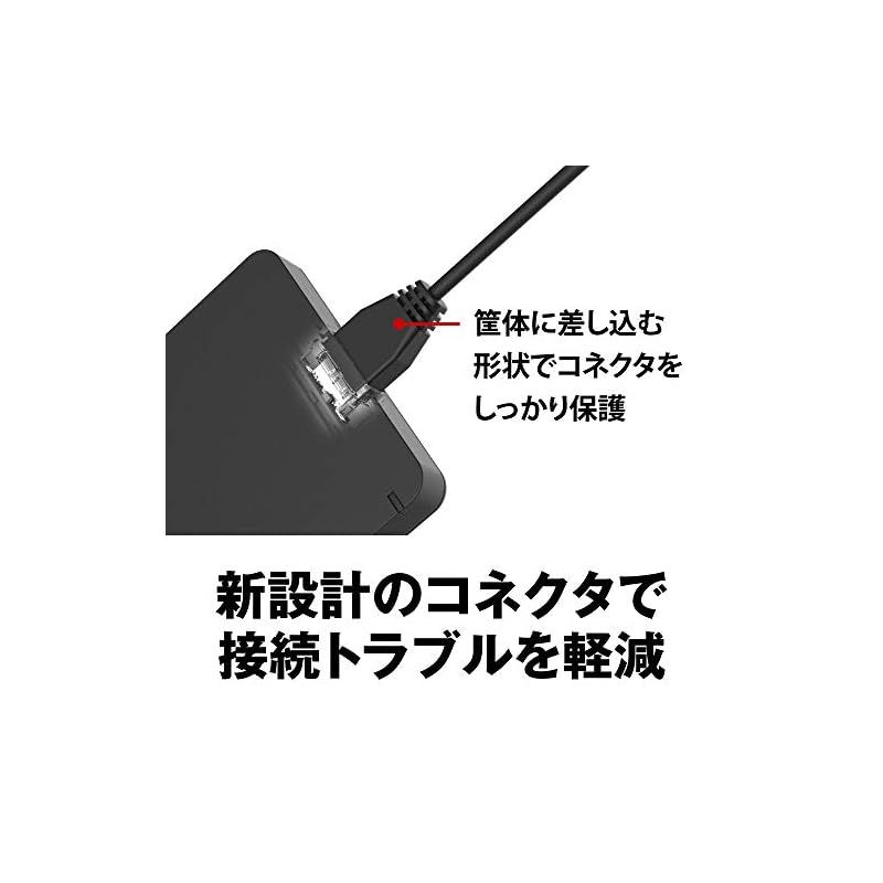 BUFFALO USB3.1(Gen.1)対応 耐衝撃ポータブルHDD 4TB ブラック HD-PGF4 