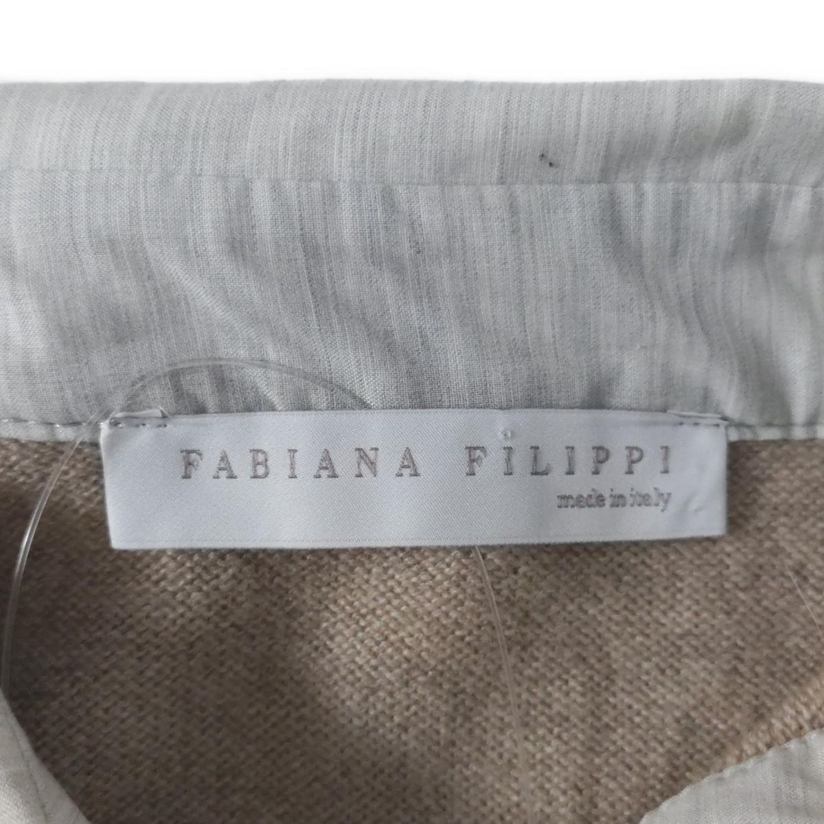 FABIANA FILIPPI(ファビアーナフィリッピ) ノースリーブセーター サイズI 46 レディース ベージュ×白 FABIANA FILIPPI(ファビアーナフィリッピ) ノースリーブセーター
