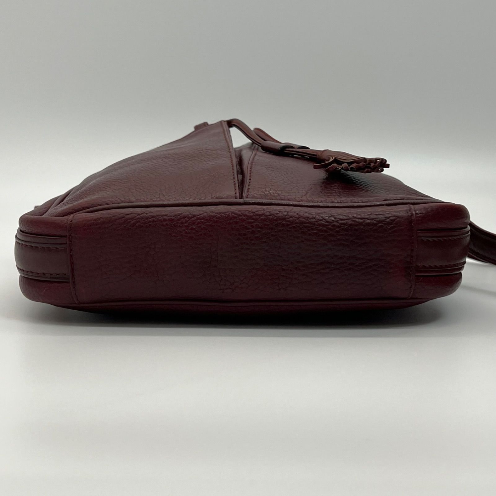 美品 Cartier ショルダーバッグ マスト ポーチ サッチェル シボ革 