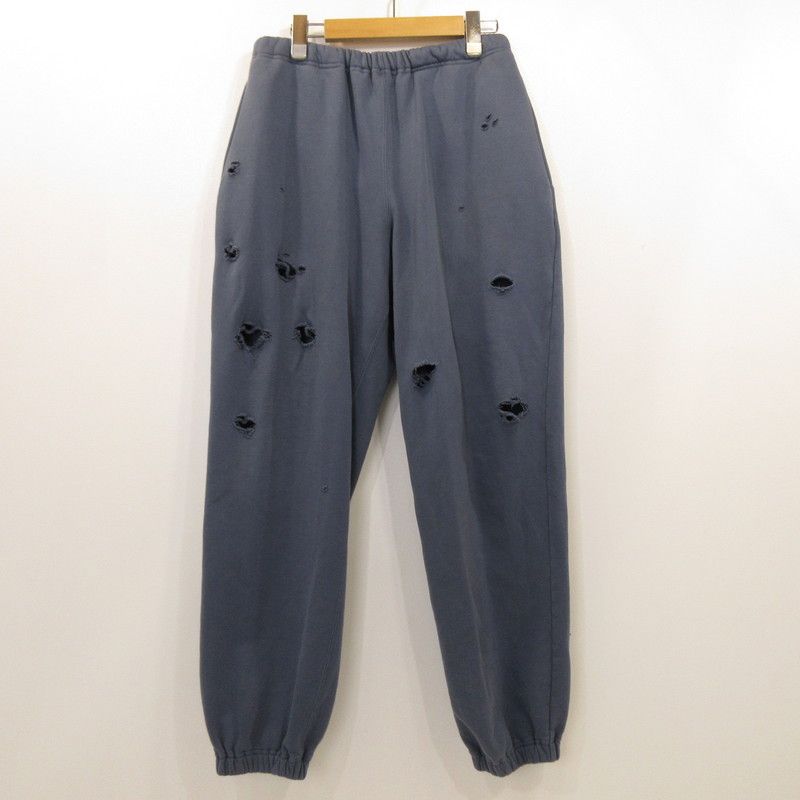 姫路東店 FLAGSTUFF フラッグスタッフ パンツ DAMAGE SWEAT PANTS 22AW-FS-28 ブルー サイズ M 107
