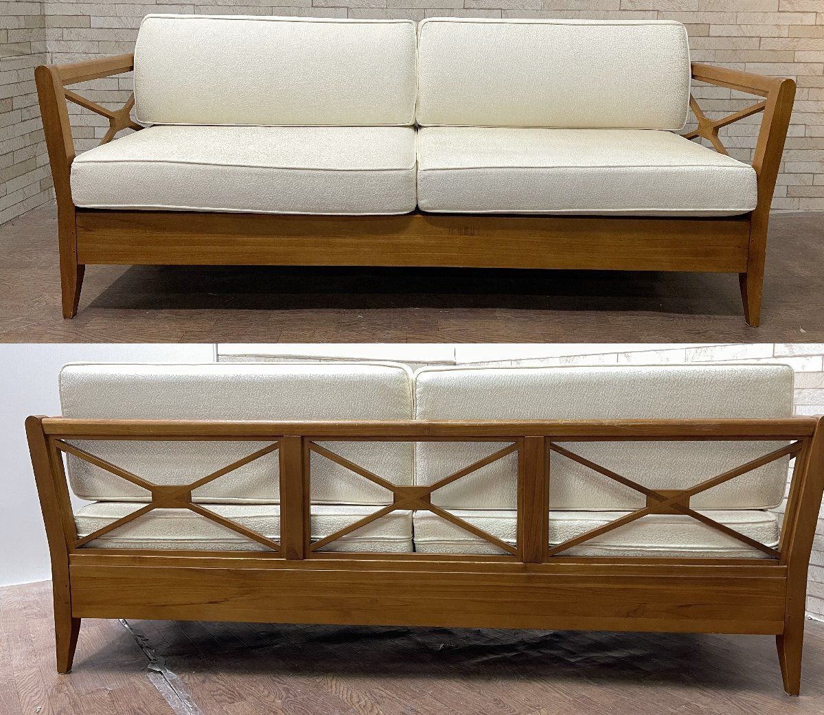 ○スキャンティーク SCANTEAK KORS 3人掛けソファ チーク材 無垢材