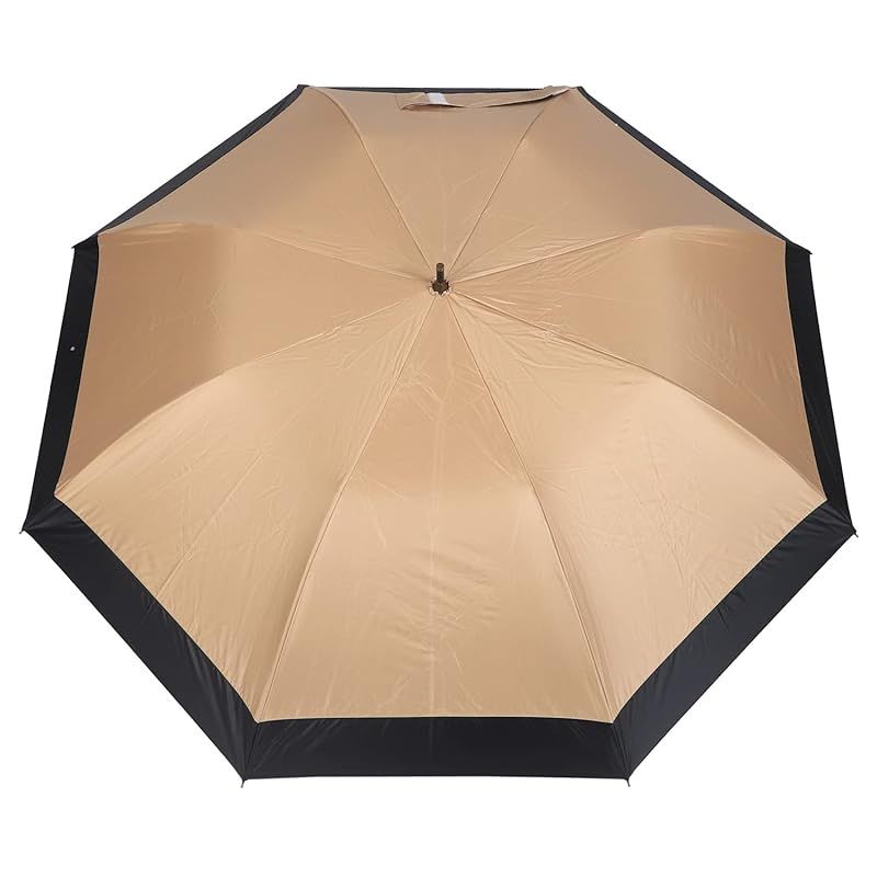 HYGGE 日傘 折りたたみ 完全遮光 UVカット 晴雨兼用 ショートワイド傘 軽量 レディース 大きい コンパクト 遮熱 27370 ベージュ 0