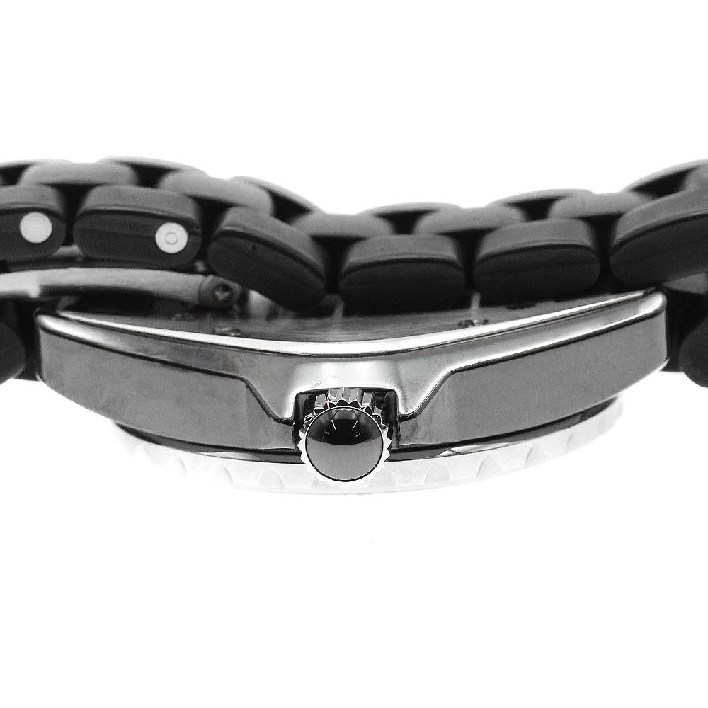 シャネル CHANEL H0681 J12 黒セラミック デイト クォーツ レディース_  